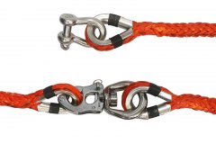 115. dyneema tow leg to snubber leg