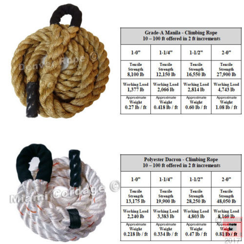 custom climbing ropes  Fitness Ropes Training Rope