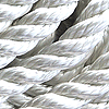 white 3 strand twisted nylon rope