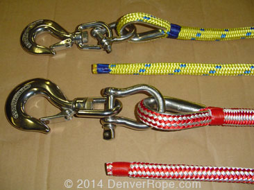 2 Stainless Steel 4" Safety Spring Hook Boat Marine Rope Dock Line Chain Link 