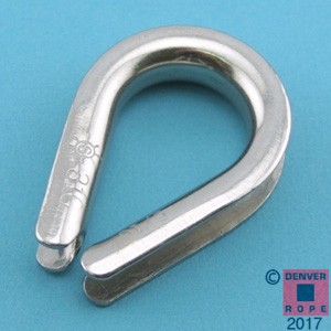 20mm Stainless Steel 316 Marine Grade wire rope Thimbles X 2 - More Than  Just Ropes