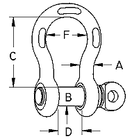 Galvanized Campbell Anchor Shackle diagram